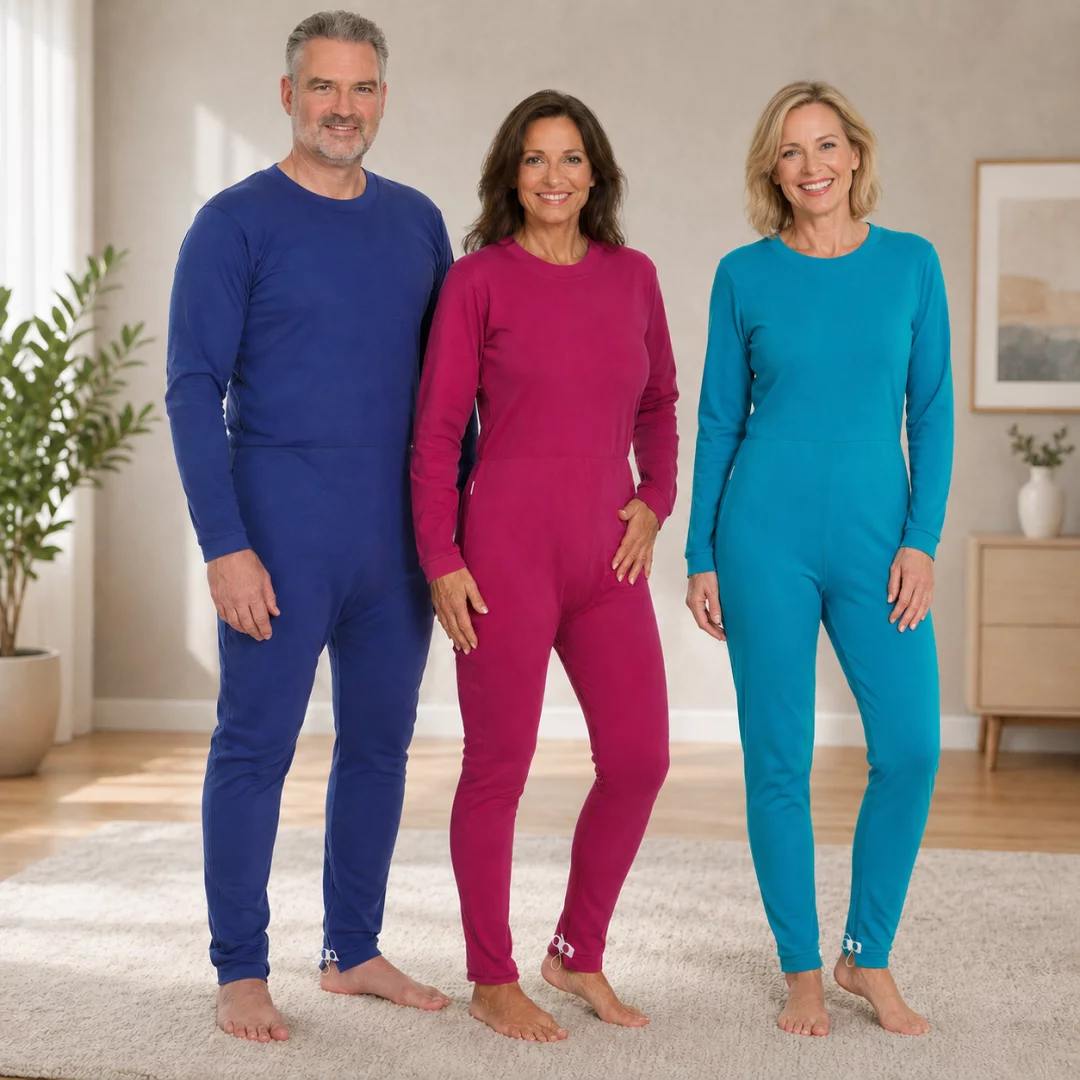 Pflegeoverall Suprima slim in Erika - Vorderansicht