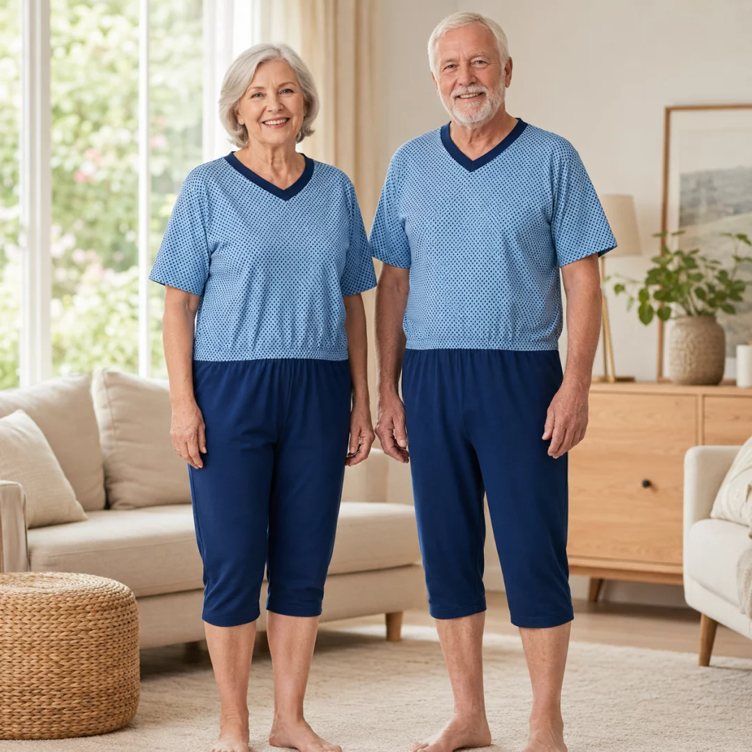 Suprima Pflegeoverall in Blau - Frontansicht