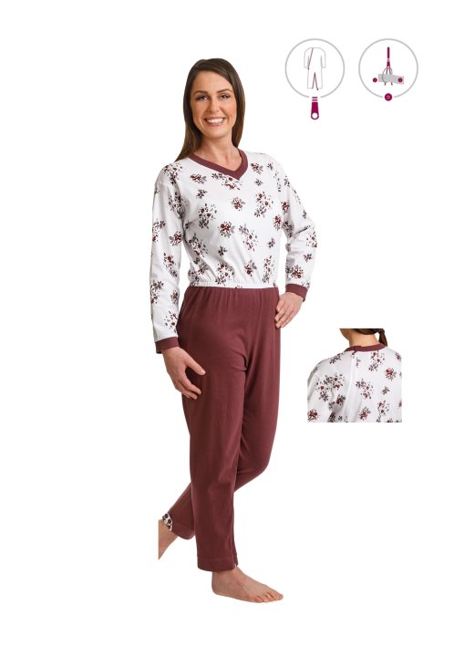 Suprima Pflegeoverall 4720 in Beere - Vorderansicht