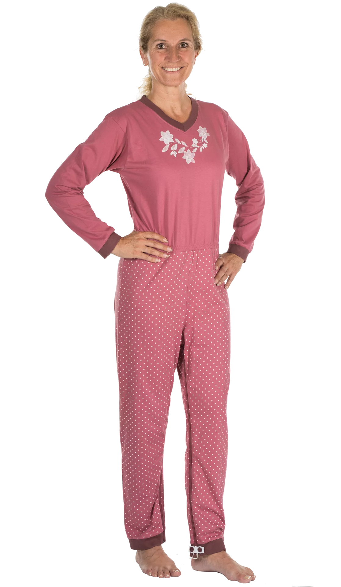 Suprima Pflegeoverall Beere für Damen - mit Print