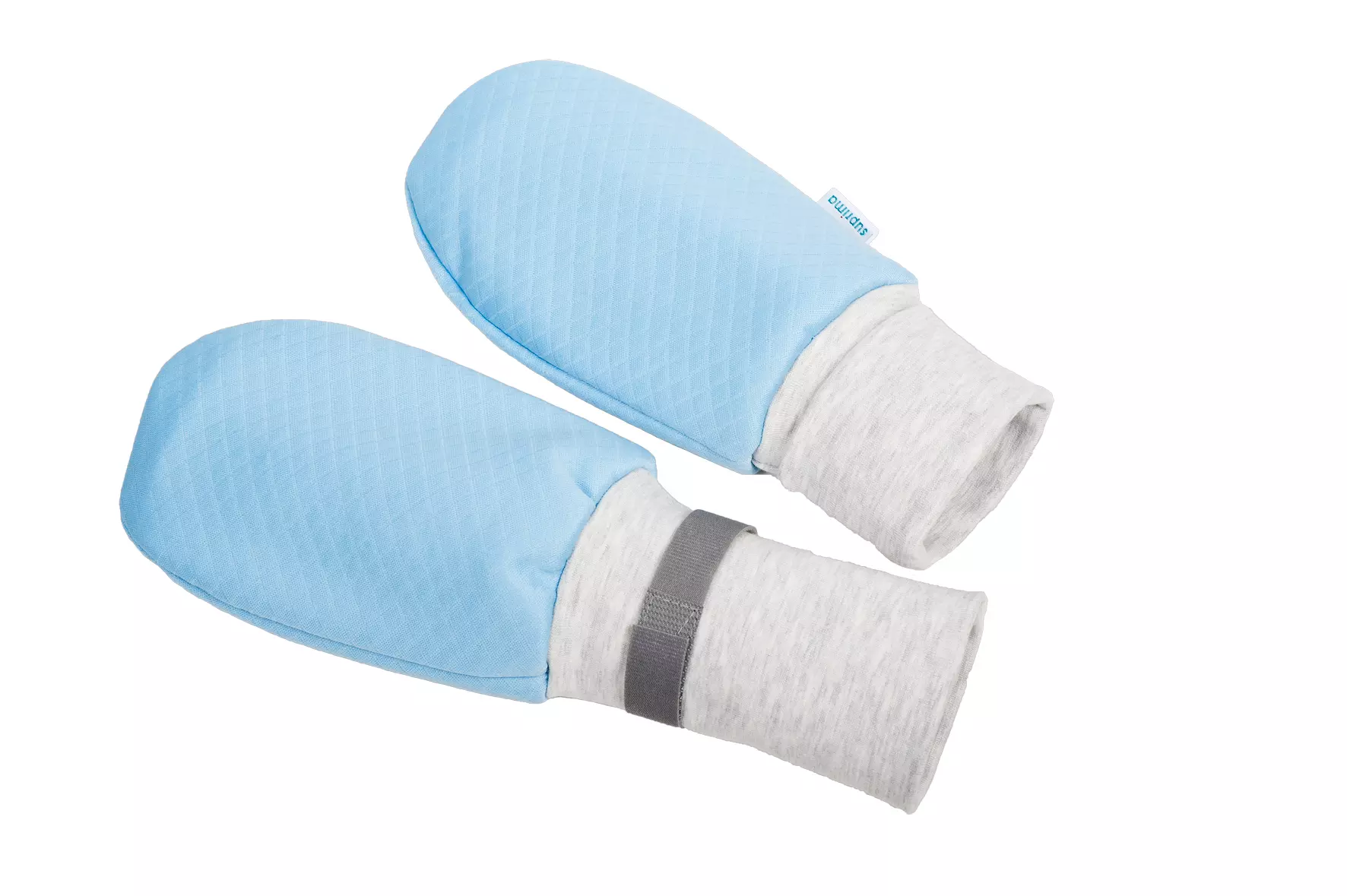 Suprima Schutzhandschuhe 4830 in Hellblau, verhindern Kratzen und Nesteln, erschweren das Öffnen von Kleidungsverschlüssen, weiches Material, umklappbare Verdeckstulpen, angenehmer Tragekomfort. (4830)