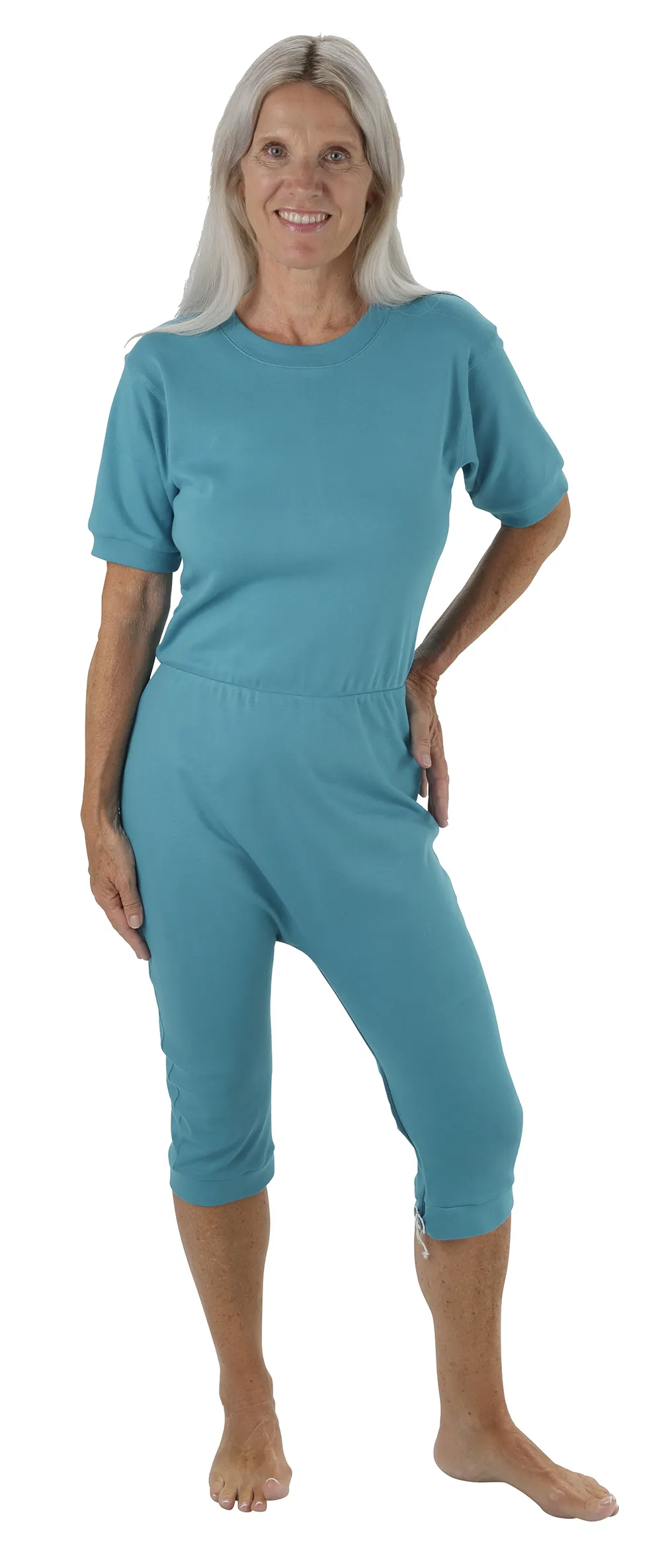 Pflegeoverall Suprima slim Farbe petrol