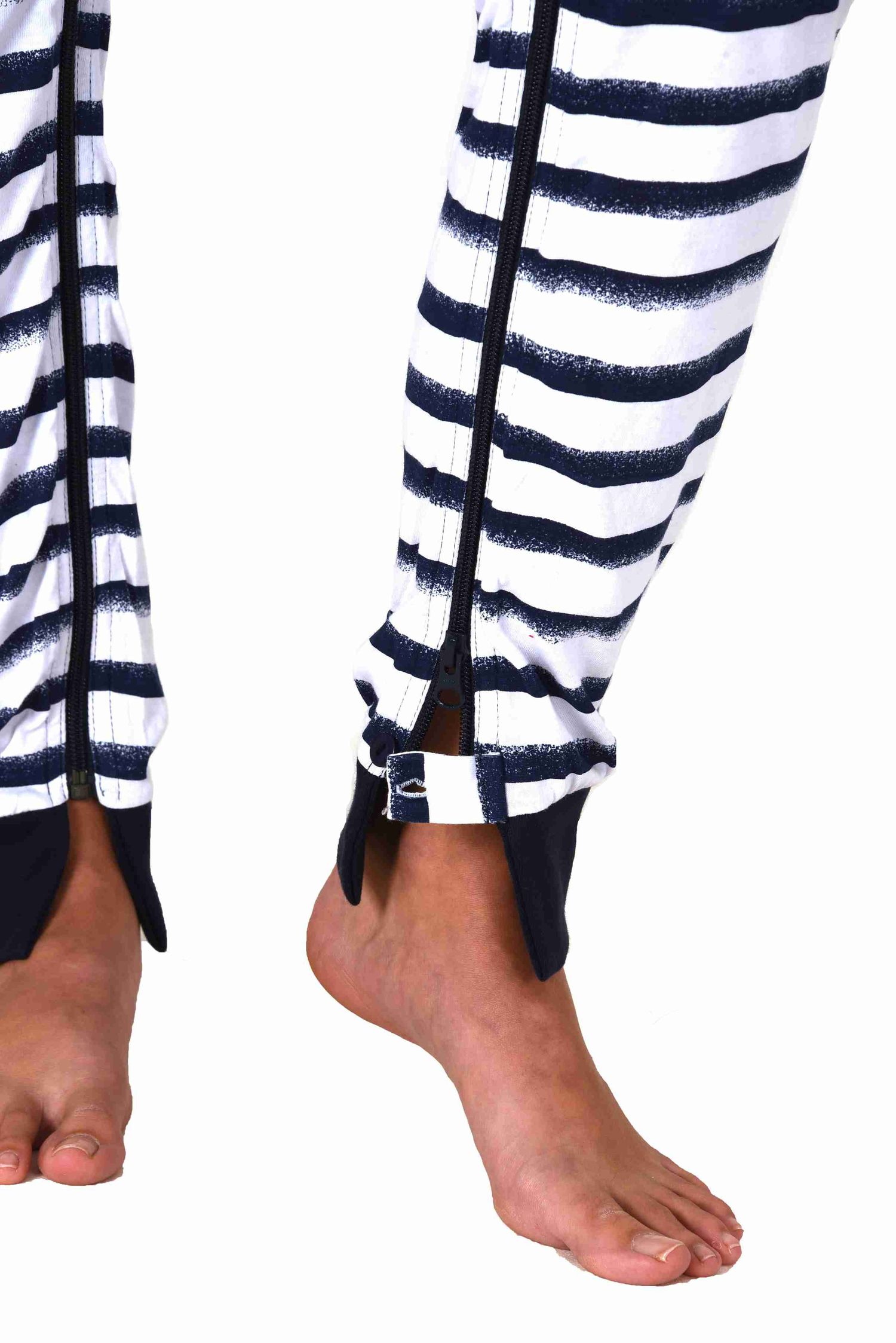 Detailansicht des Beinreißversvhlusses am NormannCare Pflegeoverall