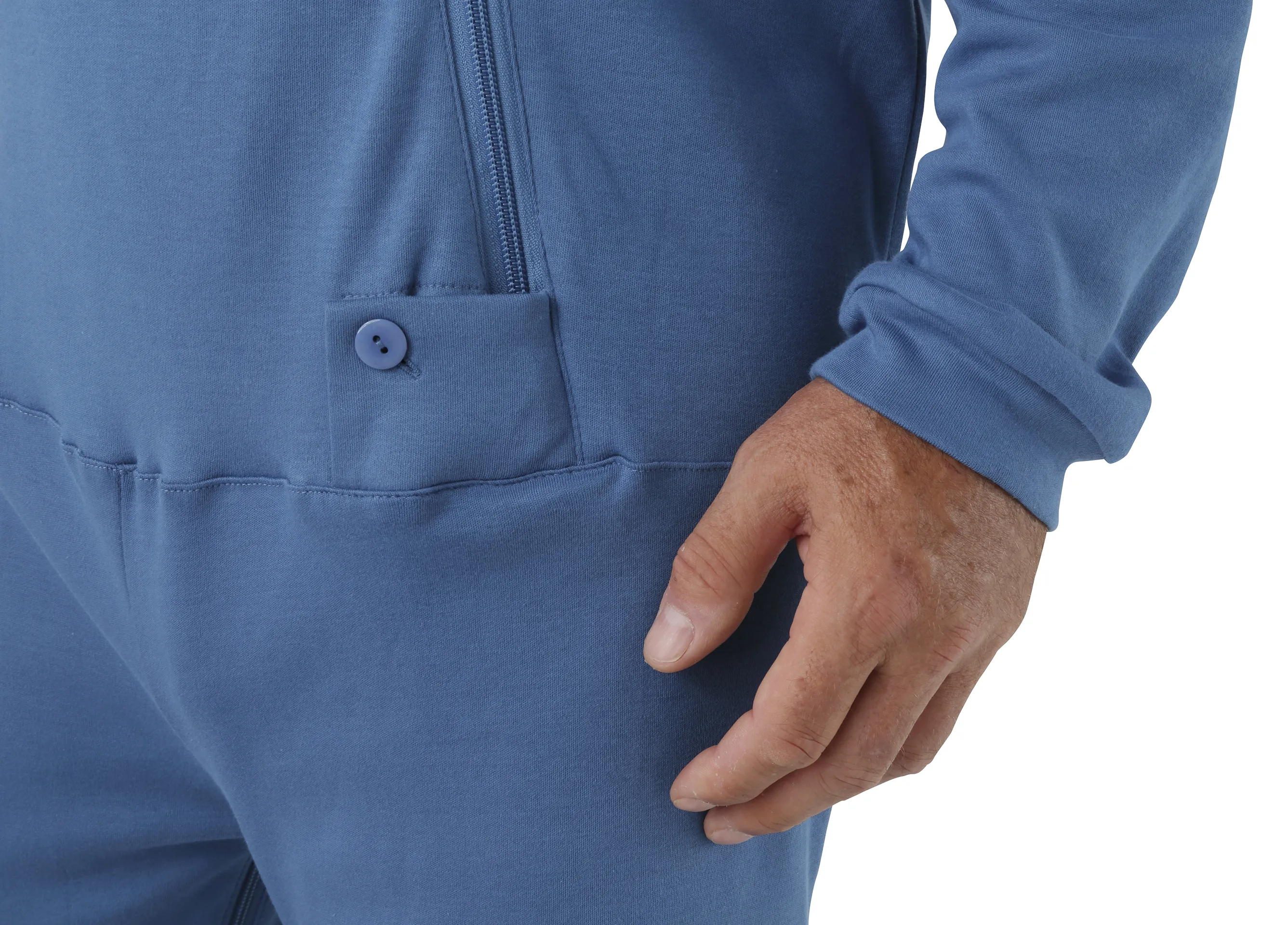 Druckknopfsicherung Pflegeoverall Frontreißverschluss Artikel 4686